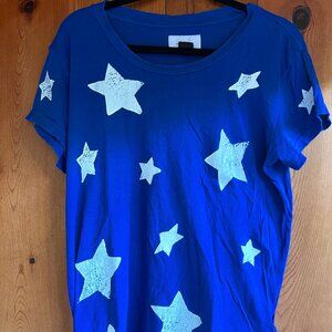 CLOSE OUT SALE: Current/Elliott Bright Blue Tee with White Stars - Size 2